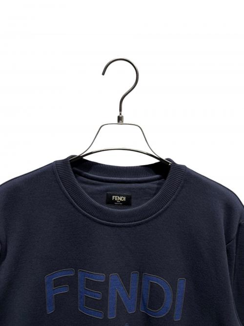 FENDI（フェンディ）FENDI (フェンディ) ロゴスウェット ネイビー サイズ:XSの古着・服飾アイテム