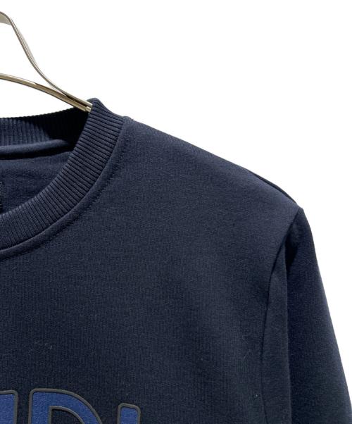 FENDI（フェンディ）FENDI (フェンディ) ローマ ロゴ スウェット プルオーバー/Roma Logo Sweatshirt Navy Cotton Crewneck Embroidered Logo Pullover ネイビー サイズ:XSの古着・服飾アイテム