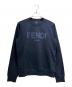 FENDI（フェンディ）の古着「ローマ ロゴ スウェット プルオーバー/Roma Logo Sweatshirt Navy Cotton Crewneck Embroidered Logo Pullover」｜ネイビー