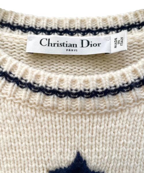 Christian Dior（クリスチャン ディオール）Christian Dior (クリスチャン ディオール) ロゴニット ベージュ サイズ:40の古着・服飾アイテム