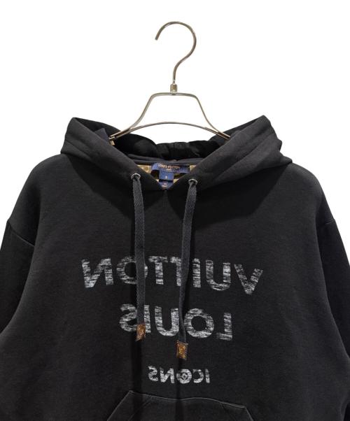 LOUIS VUITTON（ルイ ヴィトン）LOUIS VUITTON (ルイ ヴィトン) リバースロゴフーディ ブラック サイズ:Sの古着・服飾アイテム