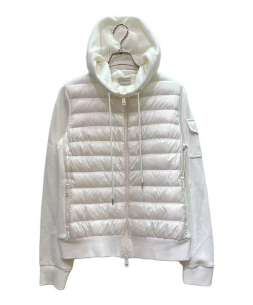MONCLER（モンクレール）MONCLER (モンクレール) ダウン切替パーカー ホワイト サイズ:Sの古着・服飾アイテム
