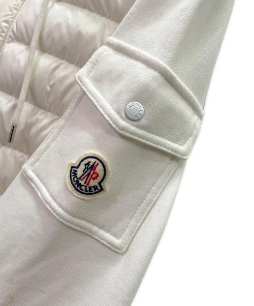 MONCLER（モンクレール）MONCLER (モンクレール) ダウン切替パーカー ホワイト サイズ:Sの古着・服飾アイテム