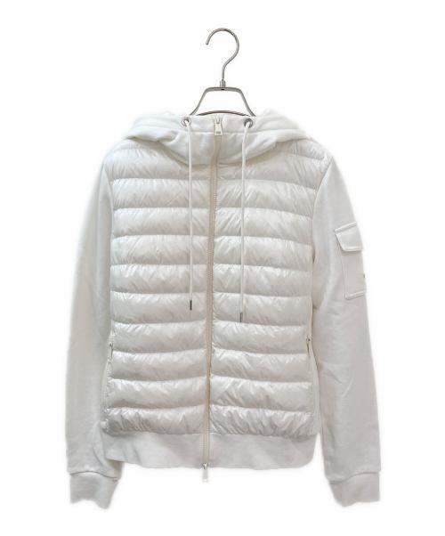 MONCLER（モンクレール）MONCLER (モンクレール) ダウン切替パーカー ホワイト サイズ:Sの古着・服飾アイテム