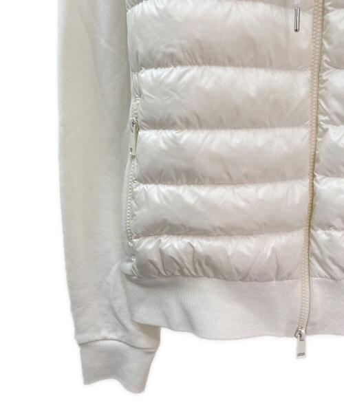 MONCLER（モンクレール）MONCLER (モンクレール) ダウン切替パーカー ホワイト サイズ:Sの古着・服飾アイテム