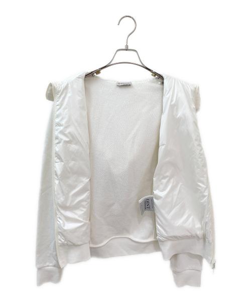 MONCLER（モンクレール）MONCLER (モンクレール) ダウン切替パーカー ホワイト サイズ:Sの古着・服飾アイテム