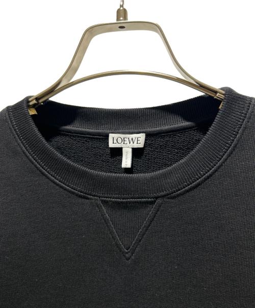 LOEWE（ロエベ）LOEWE (ロエベ) Anagram Cotton Sweatshirt Logo Embroidery Crewneck Pullover/アナグラム コットン スウェット ブラック サイズ:Sの古着・服飾アイテム