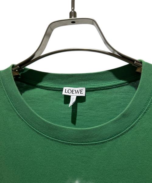 LOEWE（ロエベ）LOEWE (ロエベ) 25SS Logo Embroidered Loose Fit Crewneck T-Shirt ロゴ刺繍 ルーズフィット クルーネックTシャツ H526Y22XBC  グリーン サイズ:Sの古着・服飾アイテム