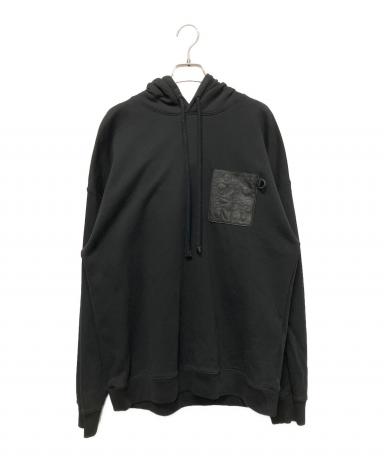 中古・古着通販】LOEWE (ロエベ) アナグラムレザーパーカー ブラック