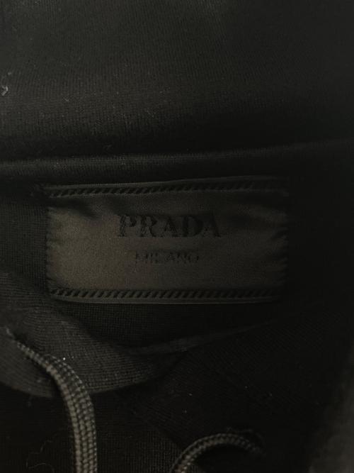 PRADA（プラダ）PRADA (プラダ) テクニカルコットン フーディー ブラック サイズ:Mの古着・服飾アイテム
