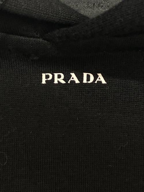 PRADA（プラダ）PRADA (プラダ) テクニカルコットン フーディー ブラック サイズ:Mの古着・服飾アイテム