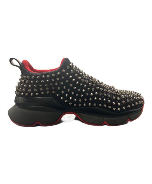 Christian Louboutin（クリスチャン・ルブタン）Christian Louboutin (クリスチャン・ルブタン) スパイクスタッズスリッポン ブラック サイズ:41の古着・服飾アイテム