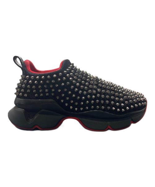 Christian Louboutin（クリスチャン・ルブタン）Christian Louboutin (クリスチャン・ルブタン) スパイクスタッズスリッポン ブラック サイズ:41の古着・服飾アイテム