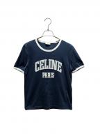 CELINEセリーヌ）の古着「ロゴTシャツ」｜ネイビー