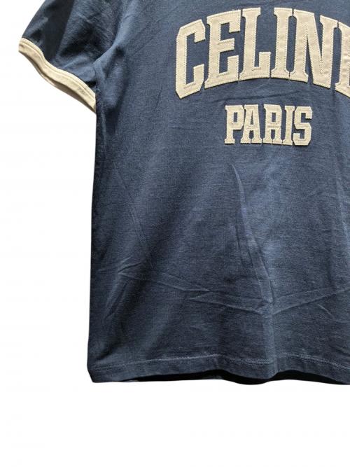 CELINE（セリーヌ）CELINE (セリーヌ) ロゴTシャツ ネイビー サイズ:Mの古着・服飾アイテム
