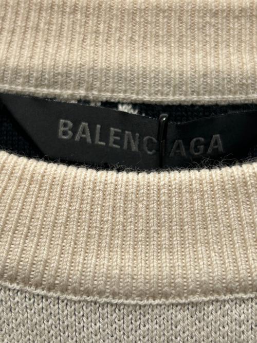 BALENCIAGA（バレンシアガ）BALENCIAGA (バレンシアガ) オールオーバーロゴニット アイボリー サイズ:XSの古着・服飾アイテム