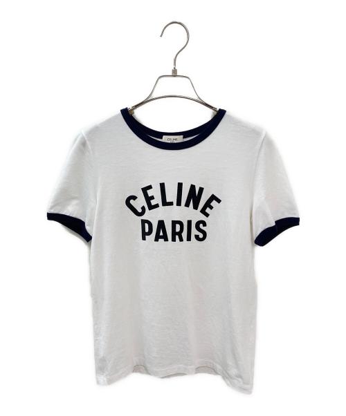 CELINE（セリーヌ）CELINE (セリーヌ) ロゴTシャツ ホワイト サイズ:XSの古着・服飾アイテム