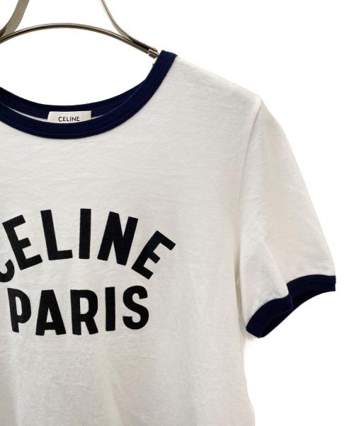 CELINE（セリーヌ）CELINE (セリーヌ) ロゴTシャツ ホワイト サイズ:XSの古着・服飾アイテム