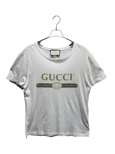 GUCCI グッチ Tシャツ・カットソー XS 白 【古着】【中古】【送料無料】 GUCCI - GUCCI グッチ Tシャツ・カットソー XS 白 【古着】【中古