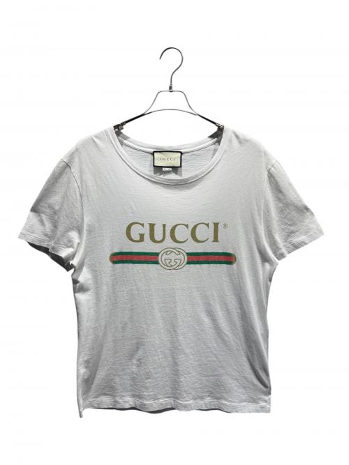 GUCCI（グッチ）GUCCI (グッチ) ヴィンテージロゴTシャツ ホワイト サイズ:Sの古着・服飾アイテム