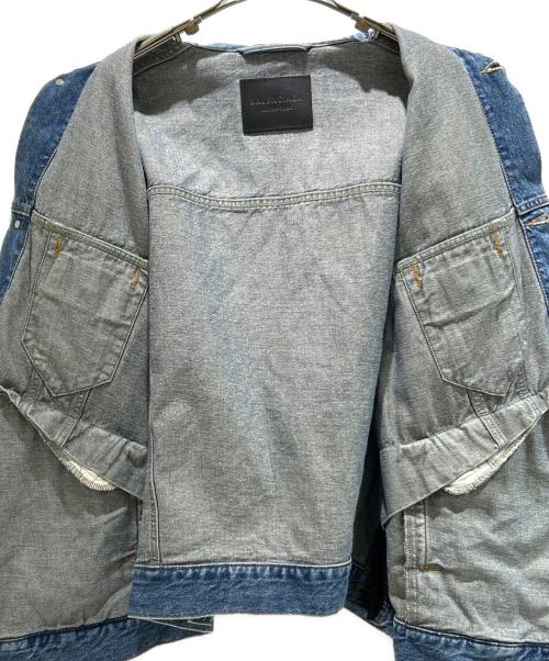 BALENCIAGA（バレンシアガ）BALENCIAGA (バレンシアガ) Panelled Swing Denim Jacket/スウィングシルエットデニムジャケット インディゴ サイズ:34の古着・服飾アイテム