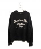 Diorディオール）の古着「20SS ATELIER KNIT CREW SWEATER /アトリエロゴ刺繍 クルーネックセーター」｜ブラック