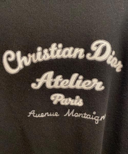 Dior（ディオール）Dior (ディオール) 20SS ATELIER KNIT CREW SWEATER /アトリエロゴ刺繍 クルーネックセーター ブラック サイズ:Lの古着・服飾アイテム