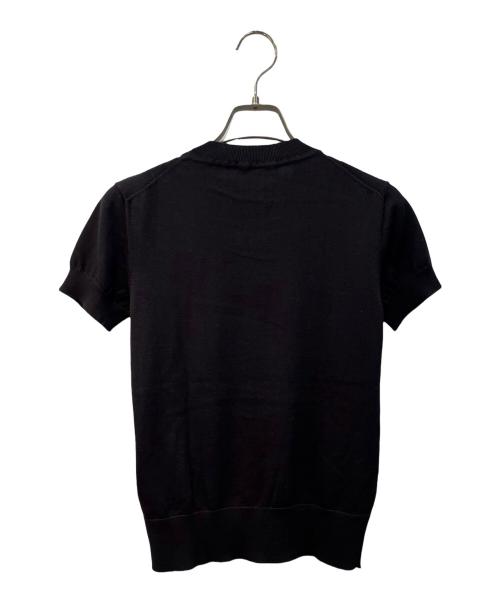 HERMES（エルメス）HERMES (エルメス) メドール スタッズ半袖ニット ブラック サイズ:36の古着・服飾アイテム