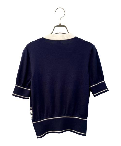 HERMES（エルメス）HERMES (エルメス) シェーヌダンクルカーディガン ネイビー サイズ:36の古着・服飾アイテム