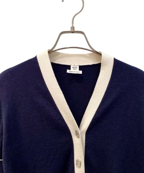 HERMES（エルメス）HERMES (エルメス) シェーヌダンクルカーディガン ネイビー サイズ:36の古着・服飾アイテム