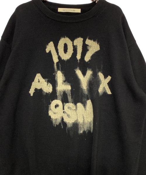 1017 ALYX 9SM（テンセブンティーン アリクス ナインエスエム）1017 ALYX 9SM (テンセブンティーン アリクス ナインエスエム) フロントロゴニット ブラック サイズ:Lの古着・服飾アイテム
