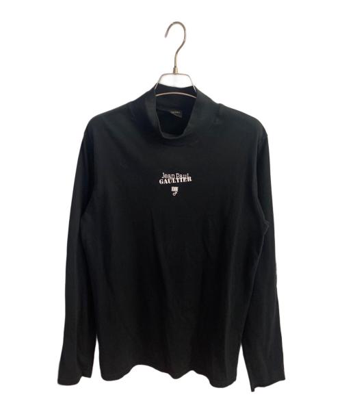 Jean Paul GAULTIER（ジャンポールゴルチェ）Jean Paul GAULTIER (ジャンポールゴルチェ) モックネックロゴカットソー ブラック サイズ:48の古着・服飾アイテム