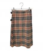 Burberry'sバーバリー）の古着「ラップスカート/ノバチェックスカート」｜カーキ