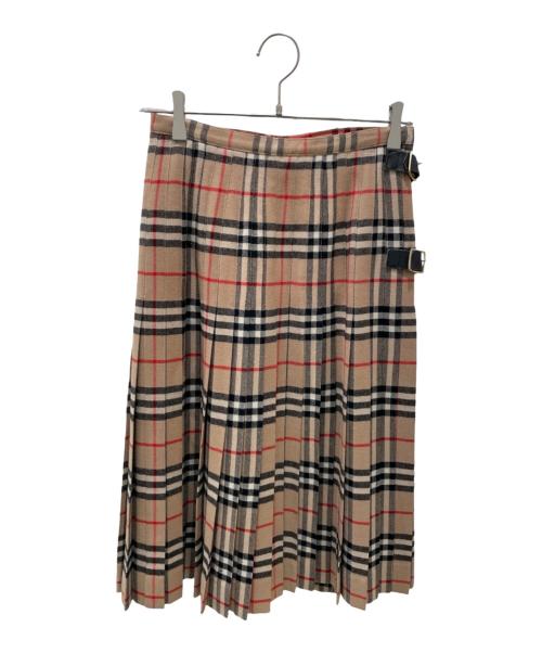 Burberry's（バーバリー）Burberry's (バーバリー) ラップスカート/ノバチェックスカート カーキ サイズ:Ｌの古着・服飾アイテム