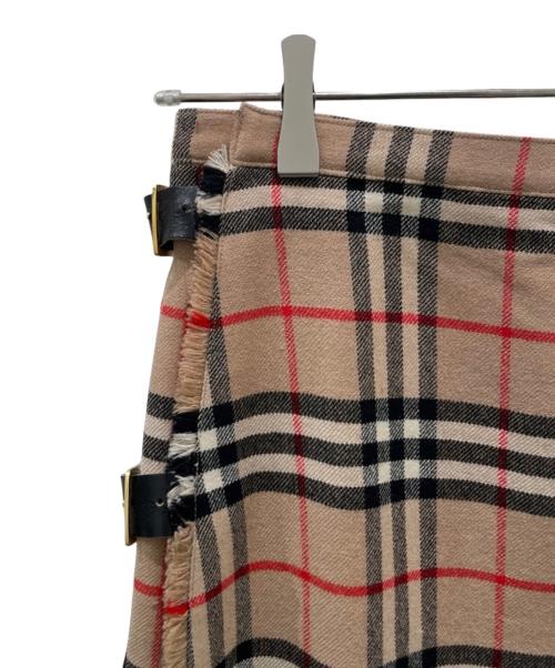 Burberry's（バーバリー）Burberry's (バーバリー) ラップスカート/ノバチェックスカート カーキ サイズ:Ｌの古着・服飾アイテム