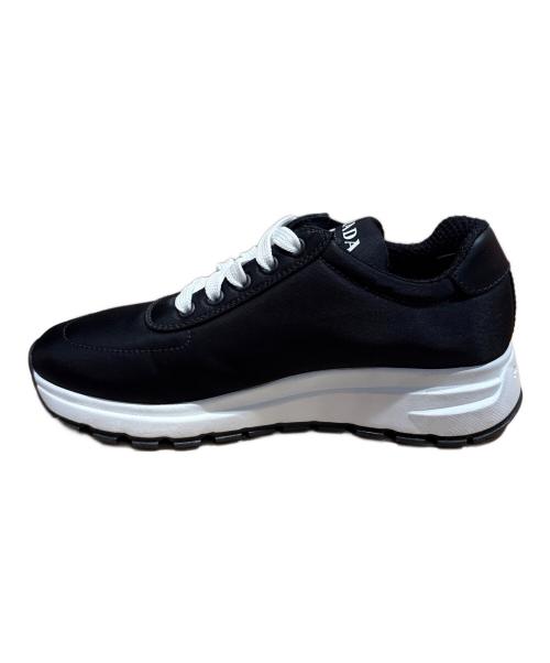 PRADA（プラダ）PRADA (プラダ) ナイロンサイドロゴスニーカー ブラック サイズ:36の古着・服飾アイテム