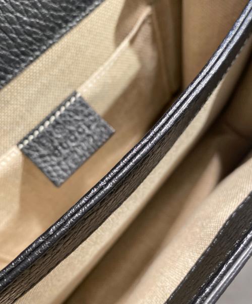 GUCCI（グッチ）GUCCI (グッチ) インターロッキングチェーンショルダーバッグ ブラックの古着・服飾アイテム