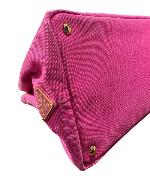PRADA（プラダ）PRADA (プラダ) トートバッグ/197/B/キャンパス地トートバッグ/ハンドバッグ ショッキングピンク サイズ:ミディアムの古着・服飾アイテム