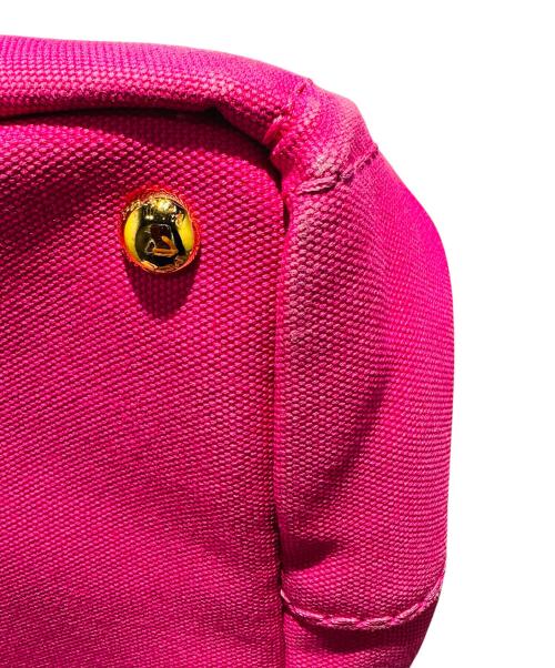 PRADA（プラダ）PRADA (プラダ) トートバッグ/197/B/キャンパス地トートバッグ/ハンドバッグ ショッキングピンク サイズ:ミディアムの古着・服飾アイテム
