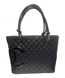 CHANEL（シャネル）の古着「カンボンライン　ラージトートバッグ/ブラック」｜ブラック