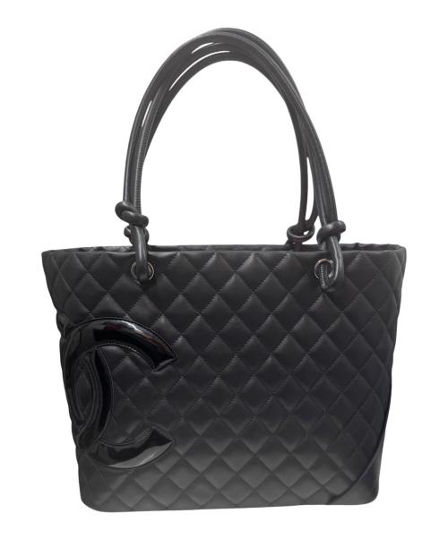 CHANEL（シャネル）CHANEL (シャネル) カンボンライン　ラージトートバッグ/ブラック ブラックの古着・服飾アイテム