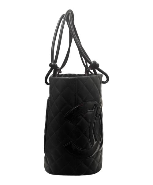 CHANEL（シャネル）CHANEL (シャネル) カンボンライン　ラージトートバッグ/ブラック ブラックの古着・服飾アイテム