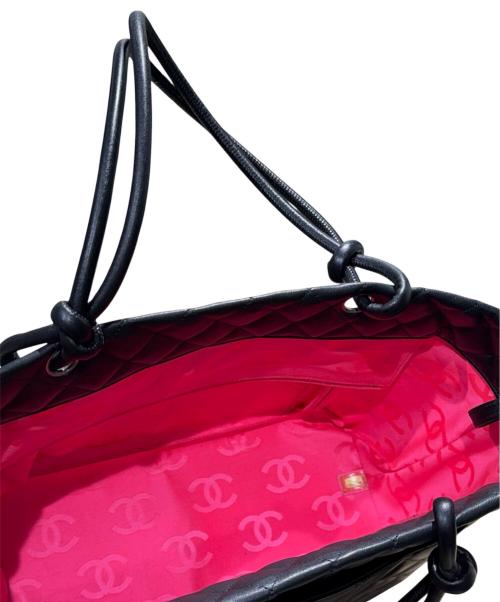 CHANEL（シャネル）CHANEL (シャネル) カンボンライン　ラージトートバッグ/ブラック ブラックの古着・服飾アイテム