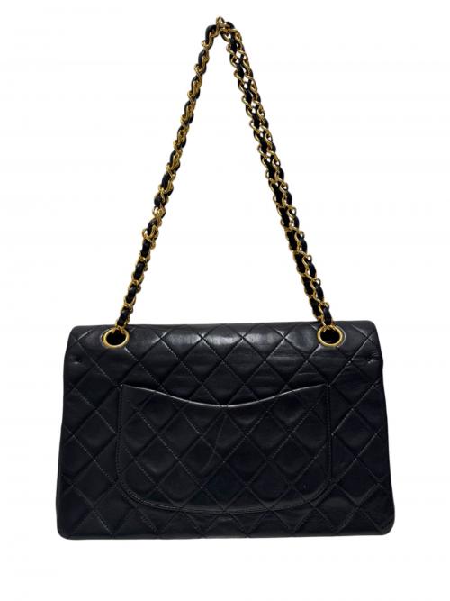 CHANEL（シャネル）CHANEL (シャネル) Wフラップチェーンショルダーバッグ マトラッセ25 ブラック サイズ:25の古着・服飾アイテム
