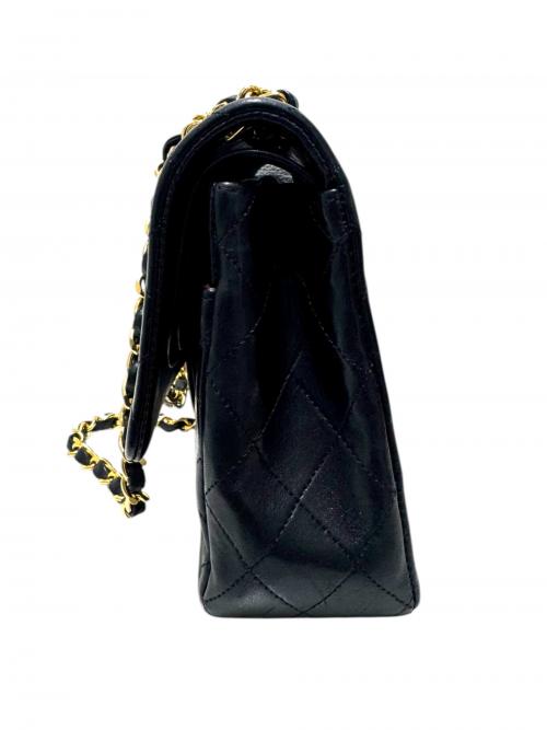 CHANEL（シャネル）CHANEL (シャネル) Wフラップチェーンショルダーバッグ マトラッセ25 ブラック サイズ:25の古着・服飾アイテム