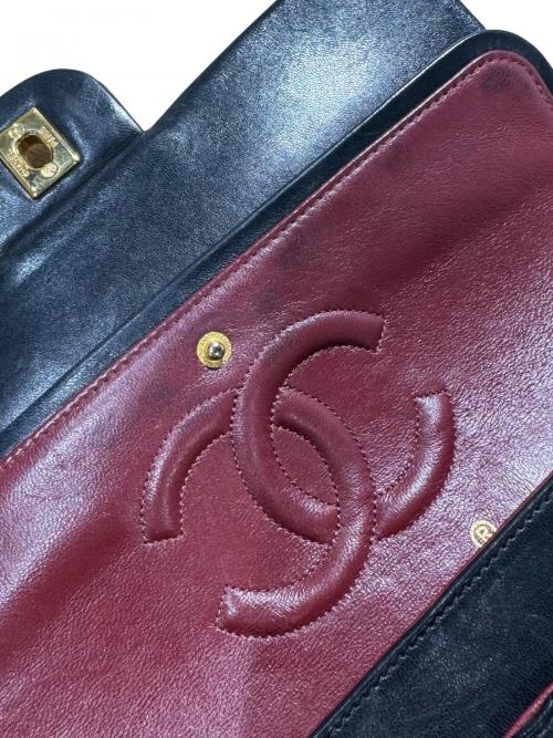 CHANEL（シャネル）CHANEL (シャネル) Wフラップチェーンショルダーバッグ マトラッセ25 ブラック サイズ:25の古着・服飾アイテム