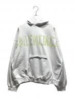 BALENCIAGAバレンシアガ）の古着「Tape Typeプルオーバーフーディ/744441 TOVB1」｜ホワイト