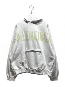 BALENCIAGA（バレンシアガ）の古着「Tape Typeプルオーバーフーディ/744441 TOVB1」｜ホワイト
