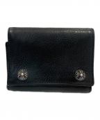 CHROMEクローム）の古着「3FOLD WALLET(スリーフォールドウォレット)/オーダー品/三つ折り財布/レザーウォレット」｜ブラック