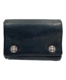 CHROME HEARTS（クロムハーツ）の古着「3FOLD WALLET(スリーフォールドウォレット)/三つ折り財布/レザーウォレット」｜ブラック